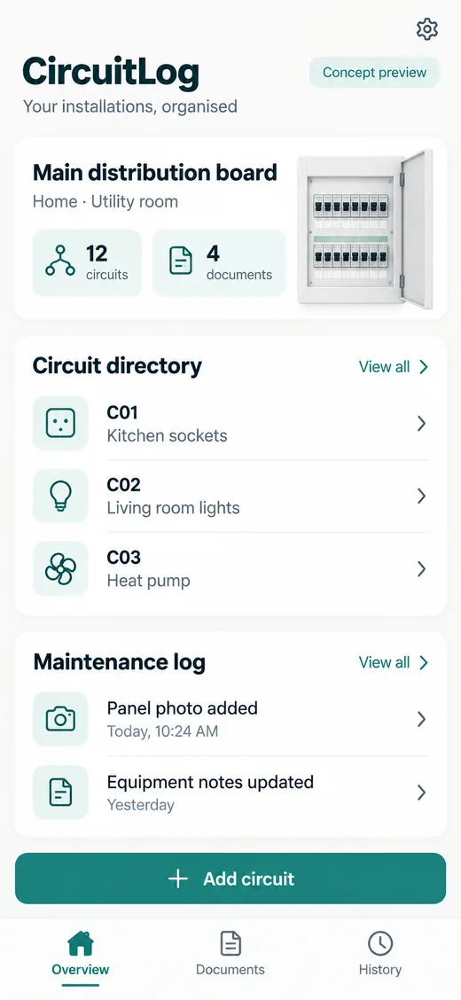 CircuitLog app preview